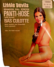 Vintage Pantyhose Very Rare Little Devils Seamless Charcoal 2XL185-235 BDEV01