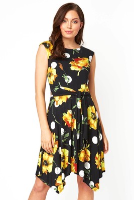 roman hanky hem dress