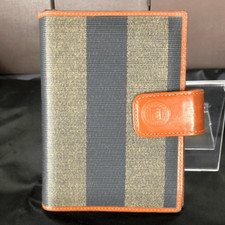 FENDI PEQUIN PECAN Striped Agenda and Planner Book Cover