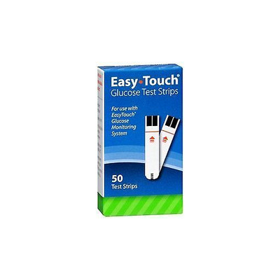 Easy Touch Blood Glucose Test Strips No Coding 0.5 µL Blood Sample 50 Ct 2 Pack