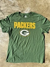Vintage NFL Green Bay Packers Logo T Shirt Green Size L
