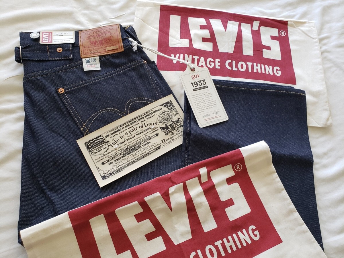 LEVI'S 1933 501 xx VINTAGE CLOTHING LVC Japanese Raw Selvedge 1937