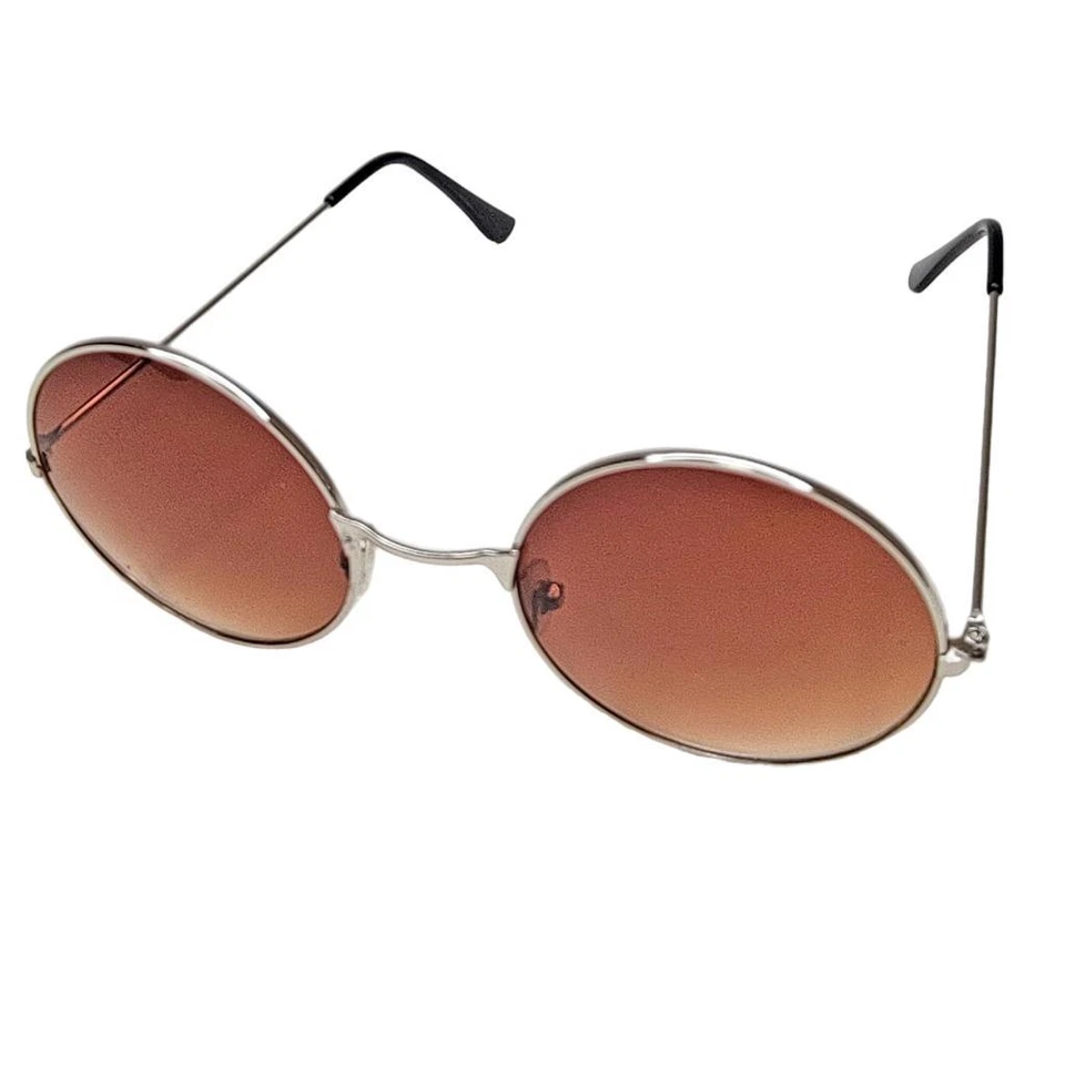 Gafas Hippie Retro Círculo Redondo Marco Dorado Lentes Colores Años 70 Disfraz G105 Foto 4 de 4