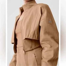 ALO On Point Moto Jacket in Toasted Almond