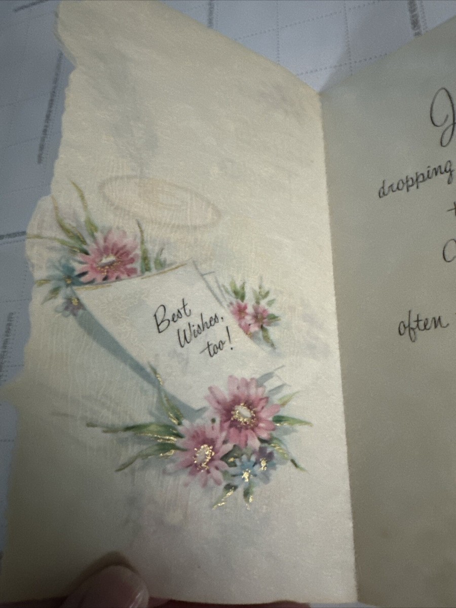 Vintage Card Beautiful Friendly Thoughts | eBay