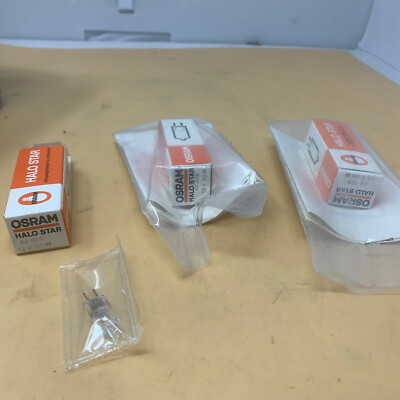 3x Lot NOS OSRAM HALO STAR 12V 20W Tungsten Halogen Lamp Bulbs 64 425