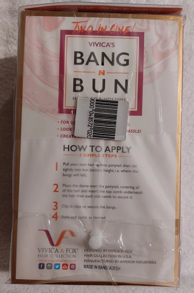 Vivica's Bang-N-Bun Hump para volumen Insta Bangs + Insta Bun (color 132) Foto 2 de 3