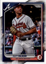 2024 Bowman Base Paper Matt Olson #54 Atlanta Braves MLB Baseball Card