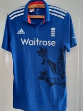 England Cricket Shirt Top Jersey Polo 2015 World Cup Adidas Rare Original Size
