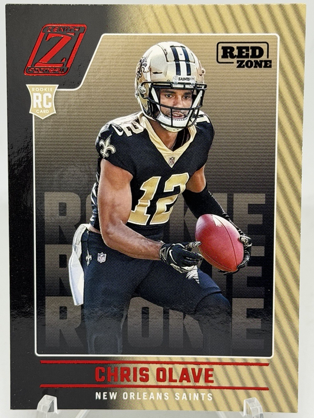 Chris Olave 2022 Zenith #109 Rookie RC Red Zone Parallel New Orleans Saints