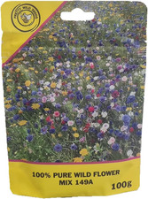 Mix 149A 100G Wild Flower Meadow Certified Seeds over 25 Species of Flower NO Gr 148.70 per kilo