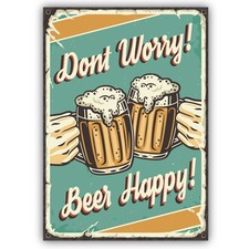Don't Worry Beer Happy Cut To Shape Vinyl Sticker