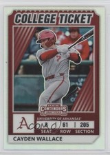 2022 Elite Extra Edition College Tickets Optic Holo Prizm Cayden Wallace zg6