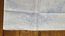 Irish Linen Pre-stamped Embroidery Table Centre / Tray Cloth (100x34cm)