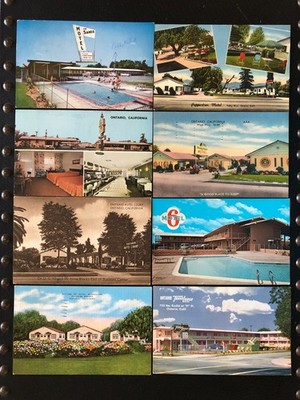 [8] Ontario California Motel postcards [all posted]