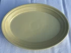 Homer Laughlin Post 86 Fiesta Pale Yellow 9 5/8th" Oval Platter 2nds VGUC