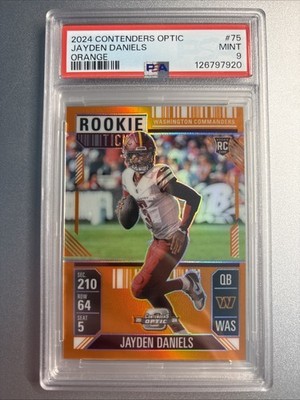 2024 Panini Contenders Optic - Rookie Ticket Jayden Daniels #75 Orange Prizm /75