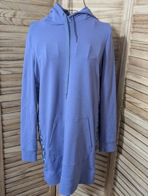 Ideology Plus Size Python-Panel Hoodie Sweatshirt - Medium Luxe Iris