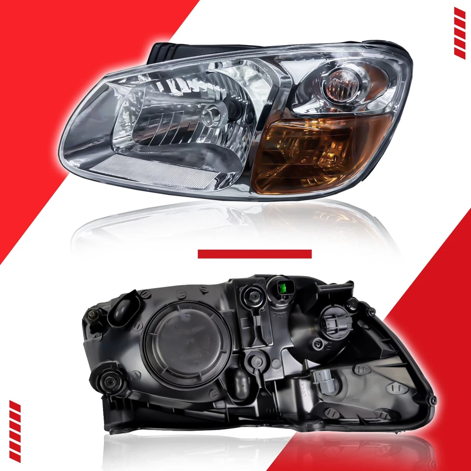 For 2007-2009 Kia Spectra W/ Halogen Bulb Headlight Assembly Left Driver Side - Image 2 of 4