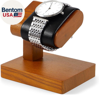 Solid Wood Watch Display Stand T-Bar Watch Stand Holder Organizer for Men and Wo