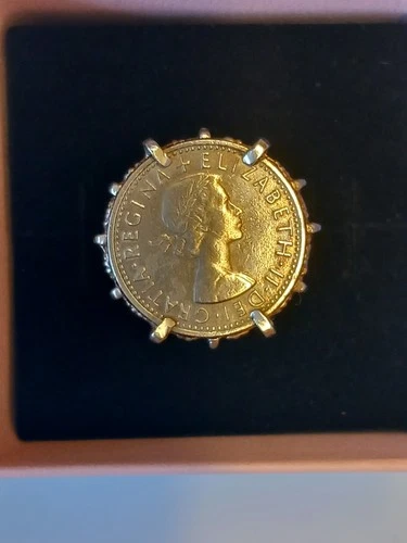Vintage Silver Queen Elizabeth Coin Ring Size Q