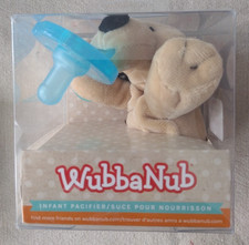 Infant Pacifier Baby WubbaNub Brown and Tan Puppy Dog New in Package