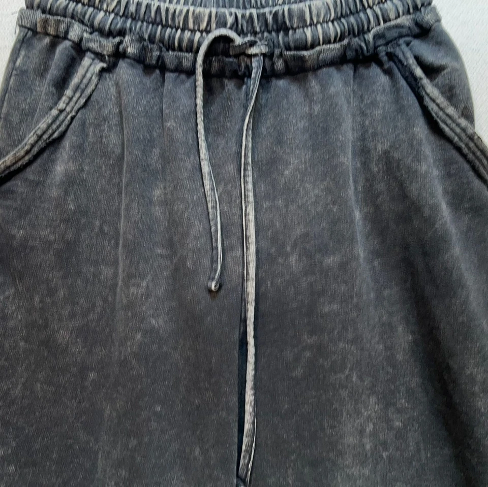 Zenana Womens Streetwear Lounge Pants Large Gray Wide-Leg Elastic Waist Pull On - Image 4 of 4