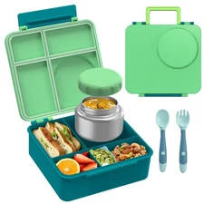 Bento Lunch Box Set for Kids with 8oz Soup Thermo, Leak-Proof Lunch Container...