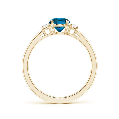 Classic Round Diamond Zig Zag Ring In 14K White Gold - 0.8mm Diamond Accent Row Ring