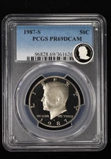 1987-S Kennedy Half Dollar Proof PCGS PR69 DCAM