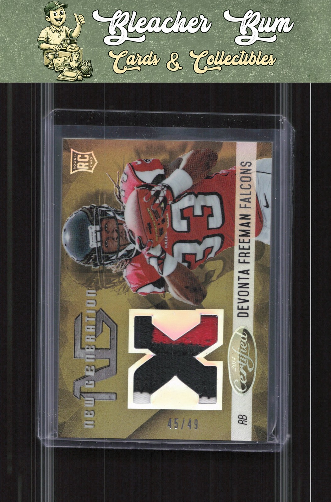 2014 Panini Certified Devonta Freeman New Generation Materials Mirror Gold #/49