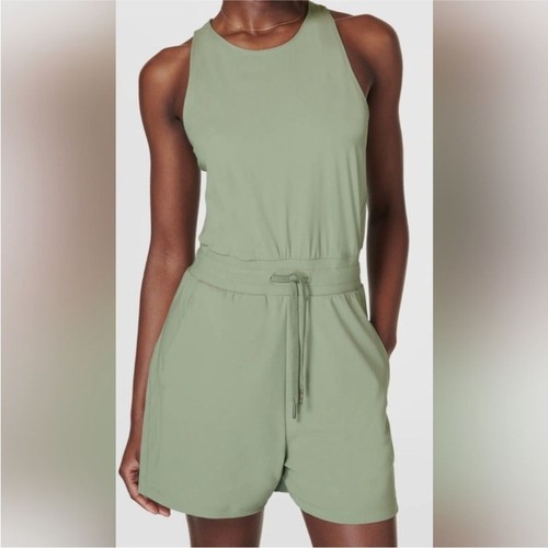 Sweaty Betty Explorer Romper - Savannah Green