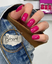 Red Aspen Press On Nails - Bev's Garden Romance - Corto - Ataúd