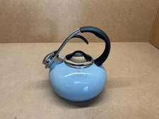 Chantal Classic Loop Enamel on Steel Whistling Tea Kettle, 1.8 quart (Fog Grey)