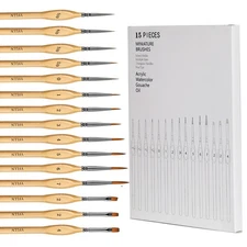 Miniature Paint Brushes Model Brushes Detail Paint Brush Set, Fine 15PCS