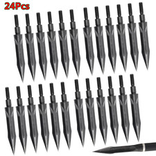24Pcs Archery Broadheads 112Grain Arrowheads Screw-in Arrow Tips for Bow Hunting