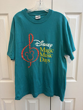 Vintage Disney Magic Music Days Graphic T-Shirt Teal Adult XL Made in USA
