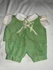 Vintage Cabbage Patch Kids/Doll Clothes  GREEN PREEMIE OUTFIT (306 )
