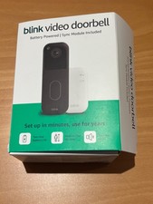 Blink Video Doorbell Battery 2nd Generation w/Sync Module Black - New
