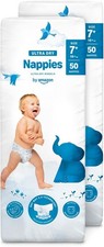 2 x Ultra Dry Slim Nappies  Size 7  for 18KG plus  Pack of 50 0.40 per nappy