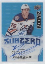 2018-19 Upper Deck Ice Sub Zero Rookie Blue Auto Evan Bouchard #SZ-43 Auto xp6