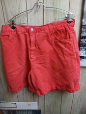 VTGPS Gitano Women Shorts Denim Walking Button Fly Colored Jeans OrangSz 36 80s