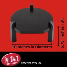 Tablecraft Stand Base for Glass Beverage Dispensers Wooden Black Painted