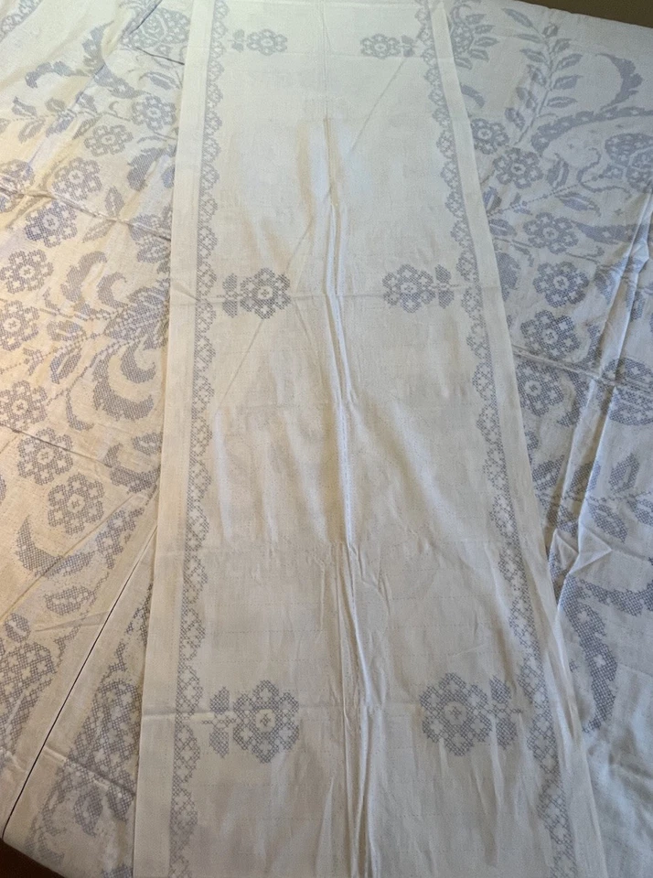 Paragon #01142 Edredón Flor de Nieve Bordado Doble Tamaño Top, 3 Piezas, Nunca Comenzado Foto 3 de 4