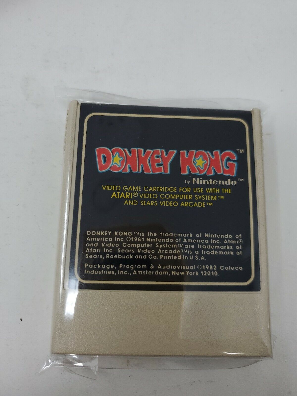 Donkey Kong first print Atari 2600 Game CIB Hang Tab W/ Manual & Inserts Tested Popularny