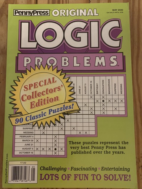 2 Penny Press Original Logic Problem Puzzle Books for sale online | eBay