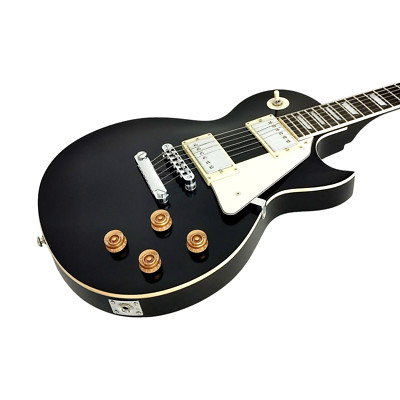 Haze SEG277BK Black Solid Body Style Electric Guitar + Gig Bag