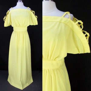 yellow grecian dress
