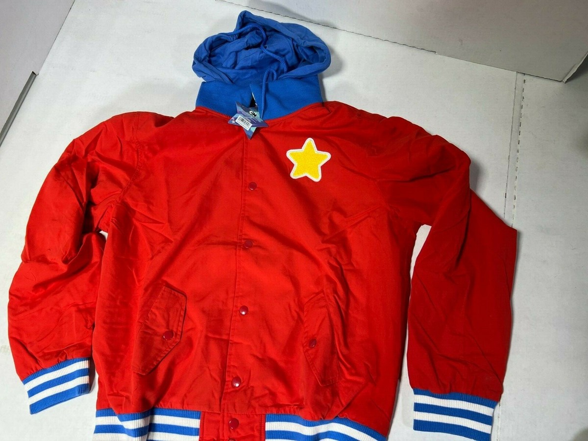 STEVEN UNIVERSE Varsity Jacket Red Baseball Fleece Hoodie OFFICIAL  MERCHANDISE