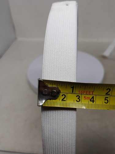 Lot of 2 12 Yards Flat Elastic Band Spool Elastic Cord White 1 inch - Picture 4 of 5